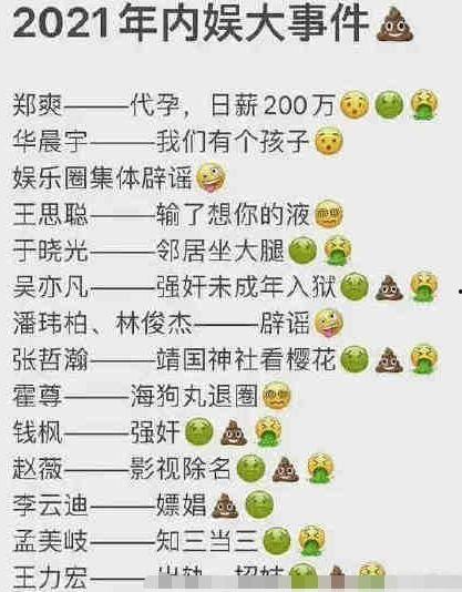 2021今日娱乐圈大瓜,年度大瓜盘点